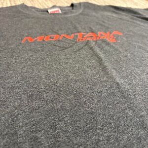 Vintage spellout Montana volleyball Soffe Men's Grey and Black T-shirt